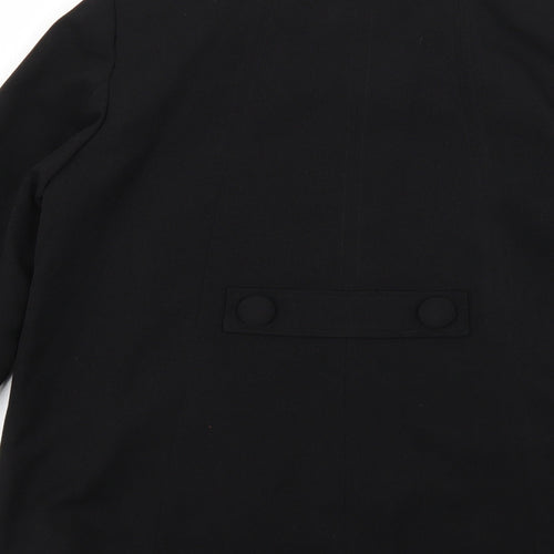 Warehouse Womens Black   Overcoat Coat Size 14