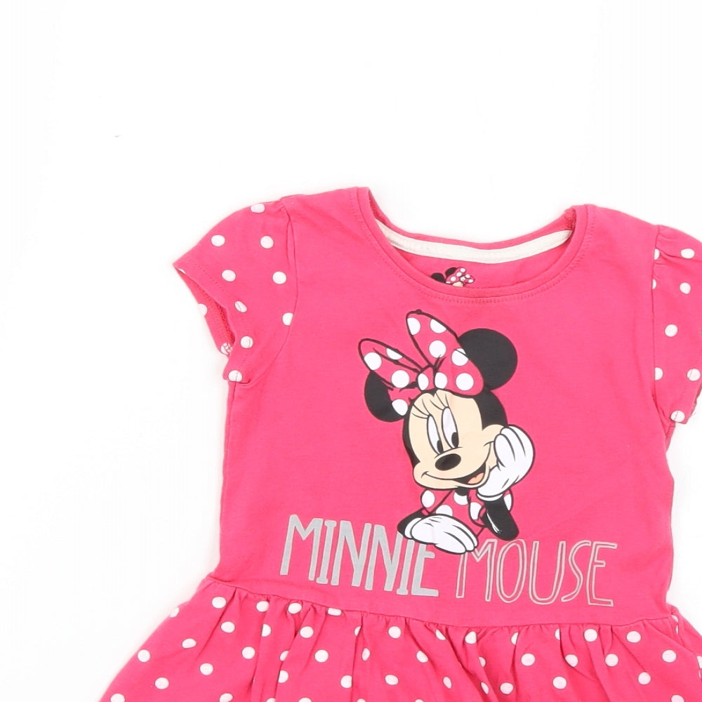 Young Dimension Baby Pink Polka Dot  Fit & Flare  Size 18-24 Months