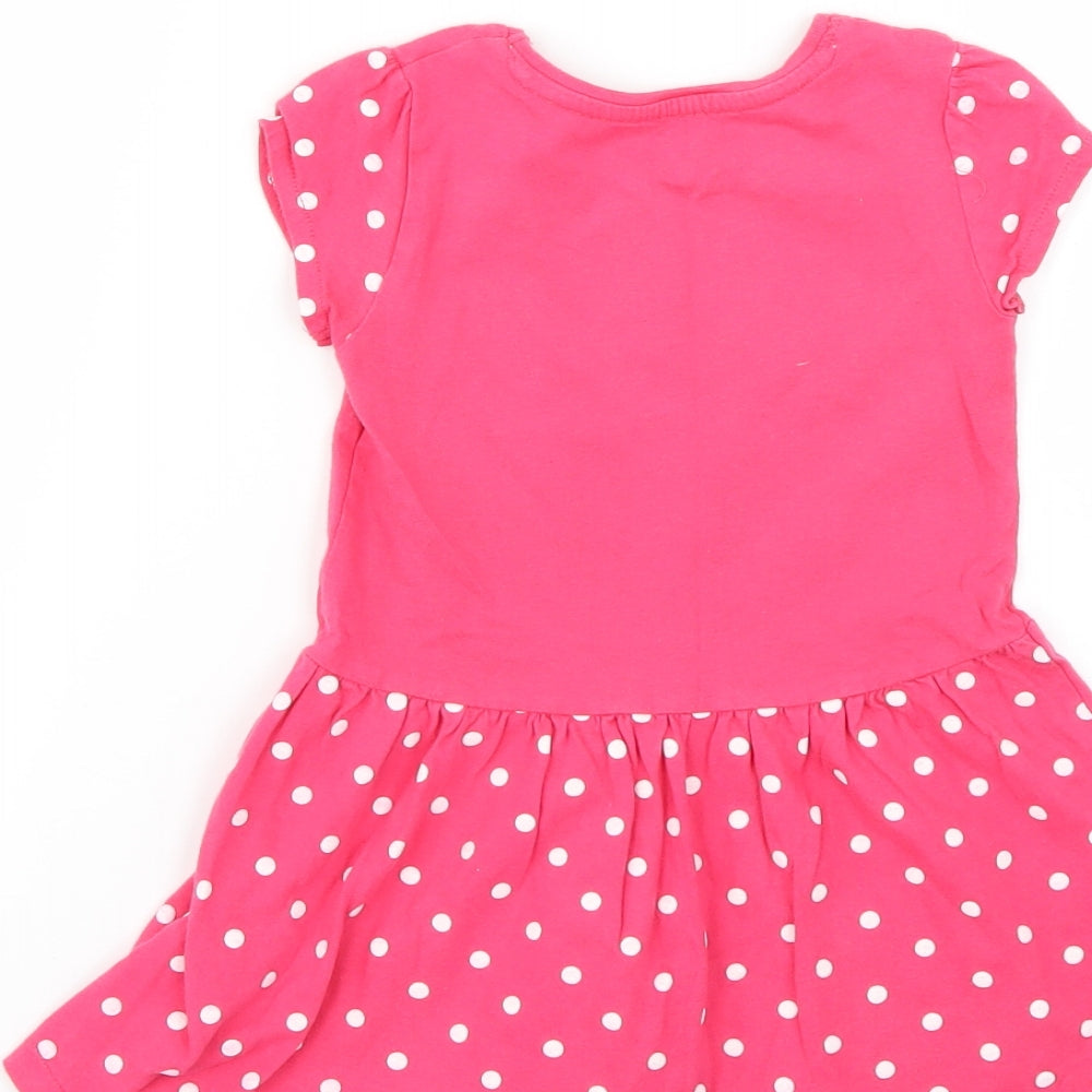 Young Dimension Baby Pink Polka Dot  Fit & Flare  Size 18-24 Months