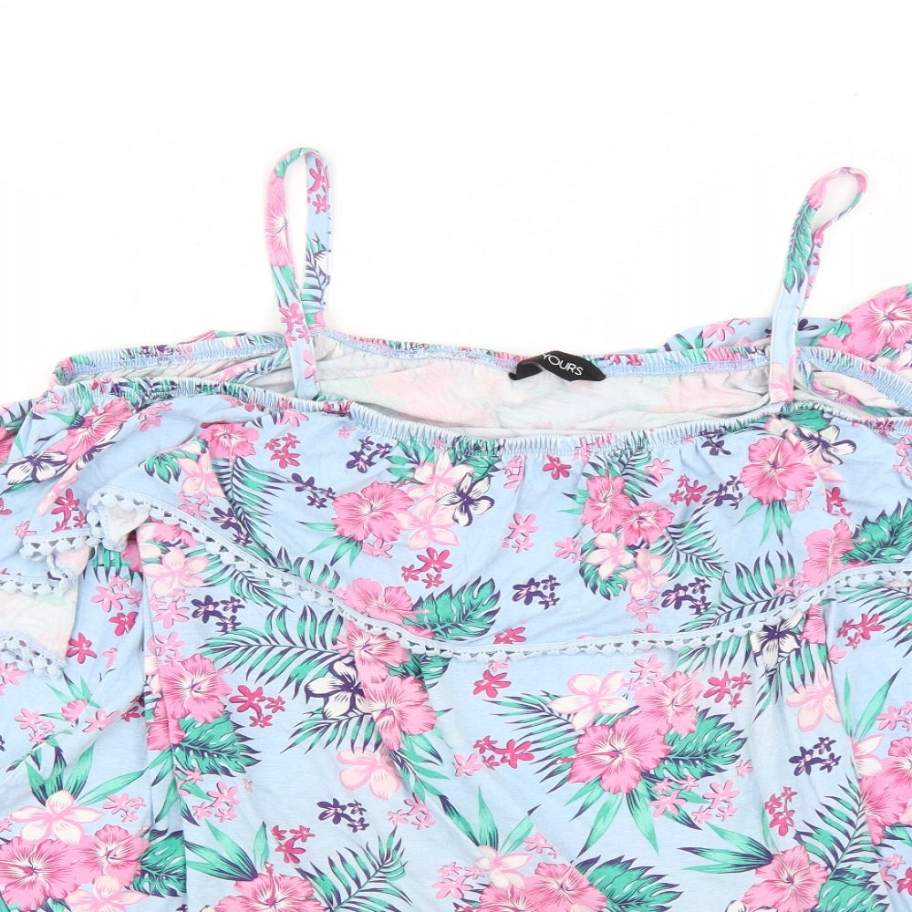Yours Womens Multicoloured Floral  Basic Blouse Size 22