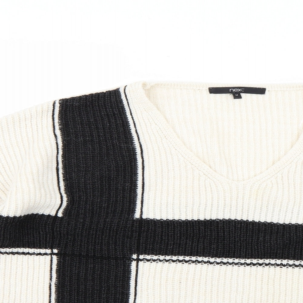 NEXT Womens Multicoloured Striped  Pullover Jumper Size 14