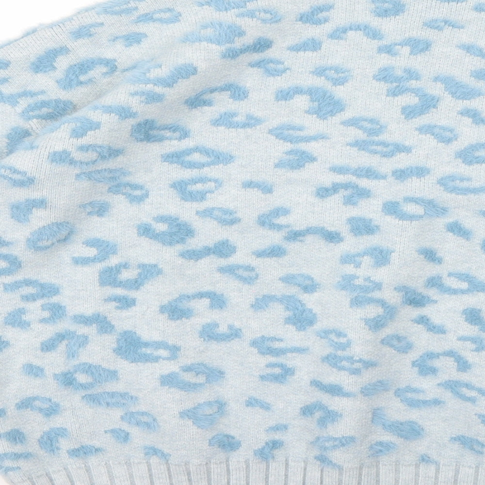 Preworn Womens Blue Geometric  Pullover Jumper Size S