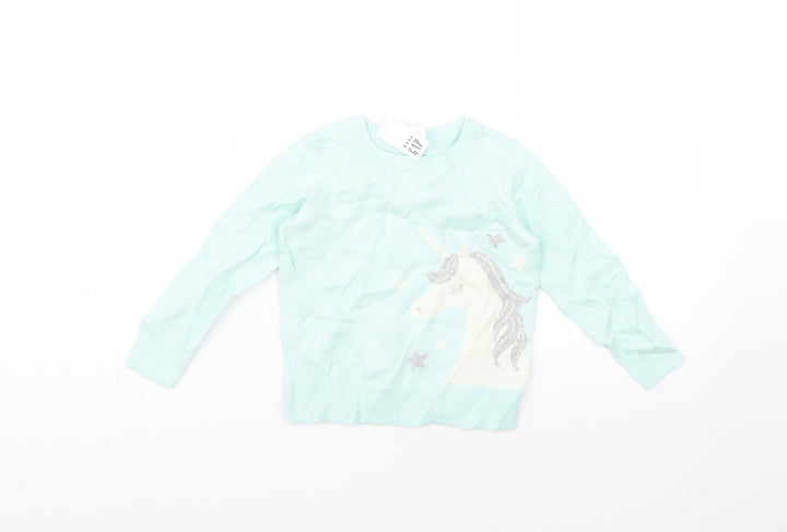 Gap Girls Grey Pullover Jumper Size 2 Years
