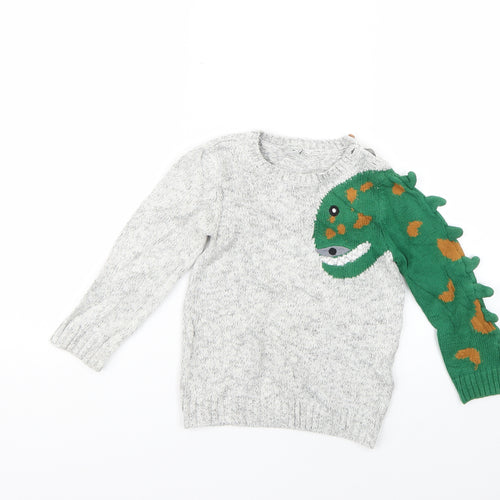 TU Boys Multicoloured Geometric  Pullover Jumper Size 2-3 Years