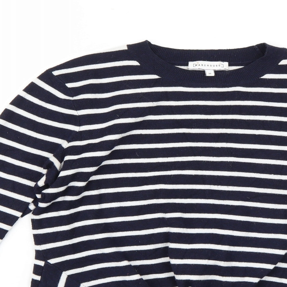 Warehouse Womens Multicoloured Striped  Pullover Jumper Size 10