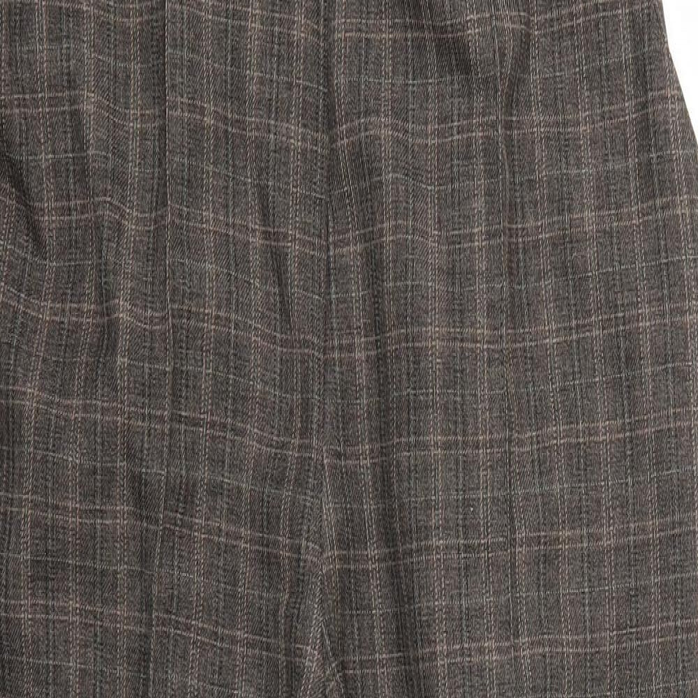 Classics Womens Brown Check  Trousers  Size 18 L24 in