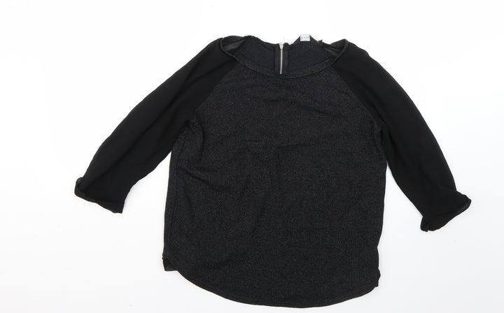 New Look Womens Black Pullover Jumper Size 10