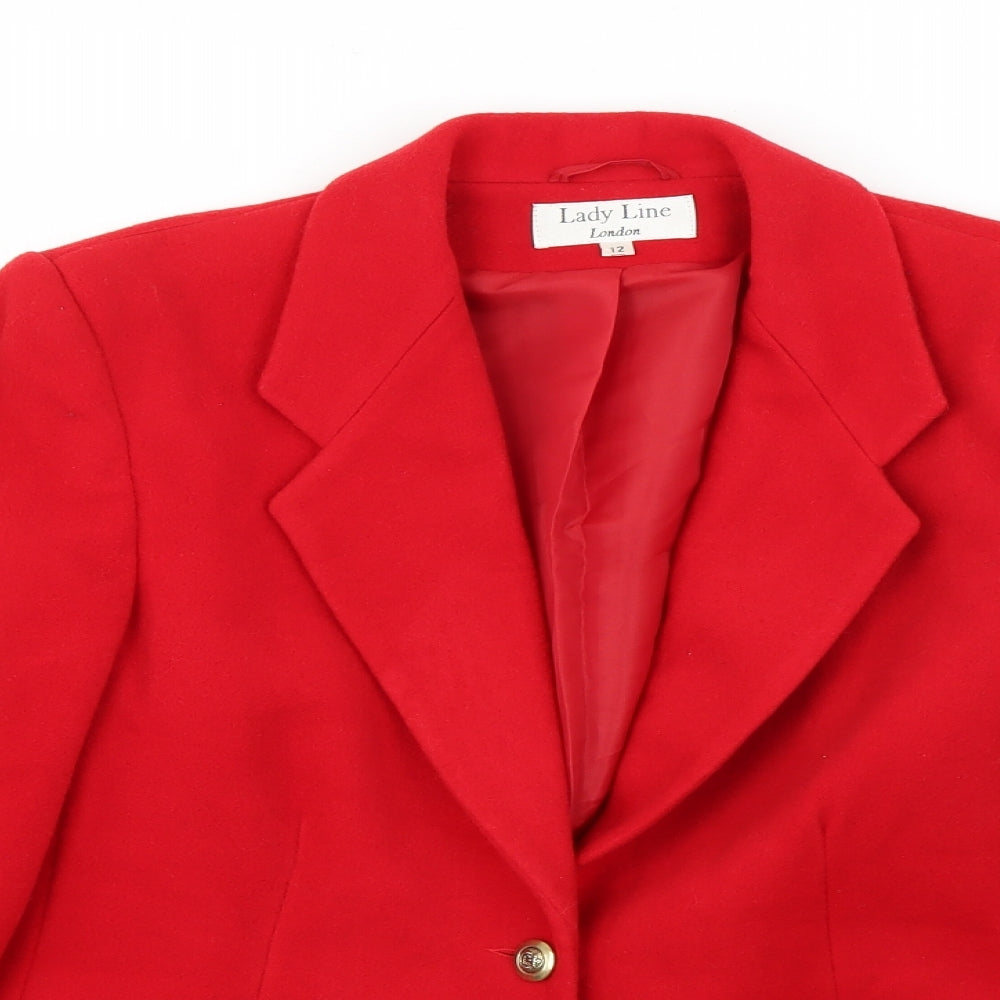 lady lime Womens Red   Jacket Blazer Size 12
