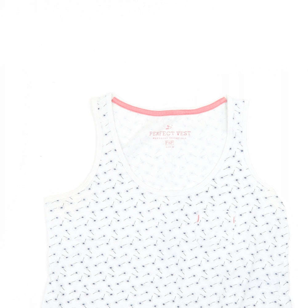 F&F Womens Multicoloured Geometric  Basic T-Shirt Size 10