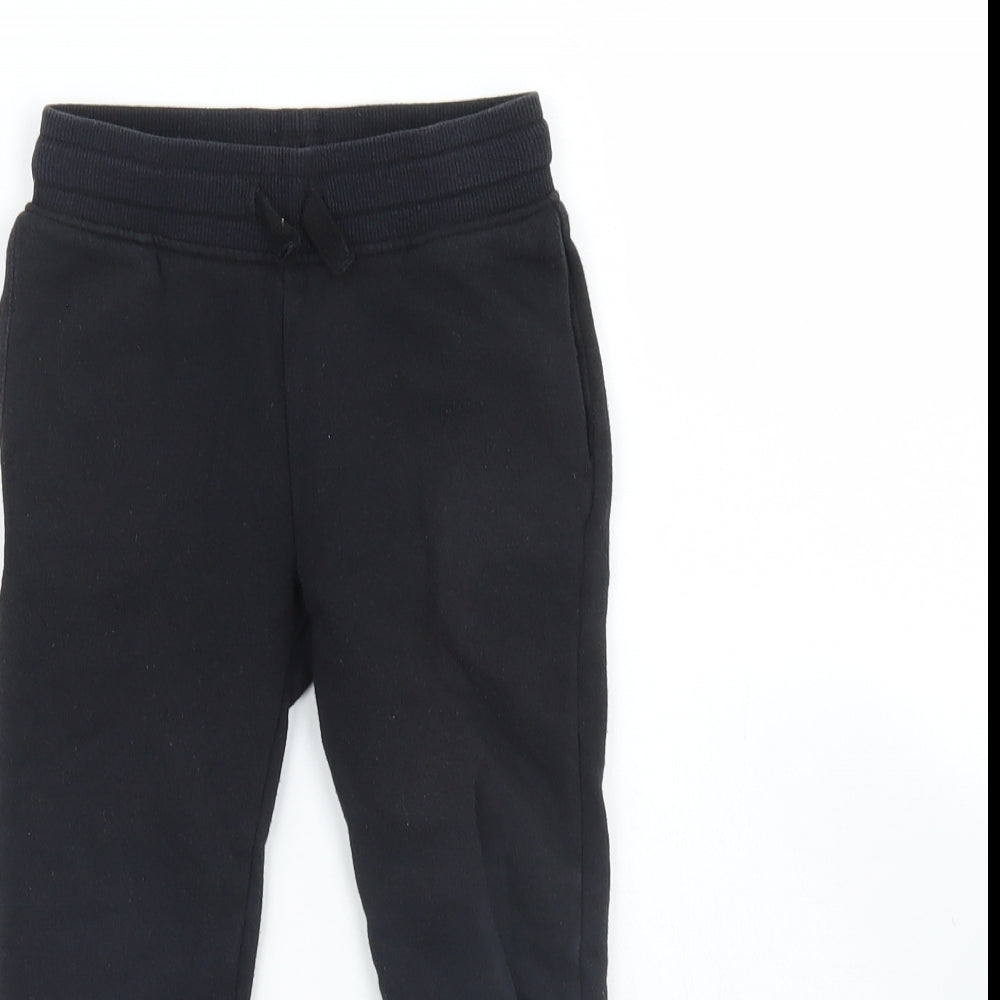 H&M Boys Black   Jogger Trousers Size 4 Years