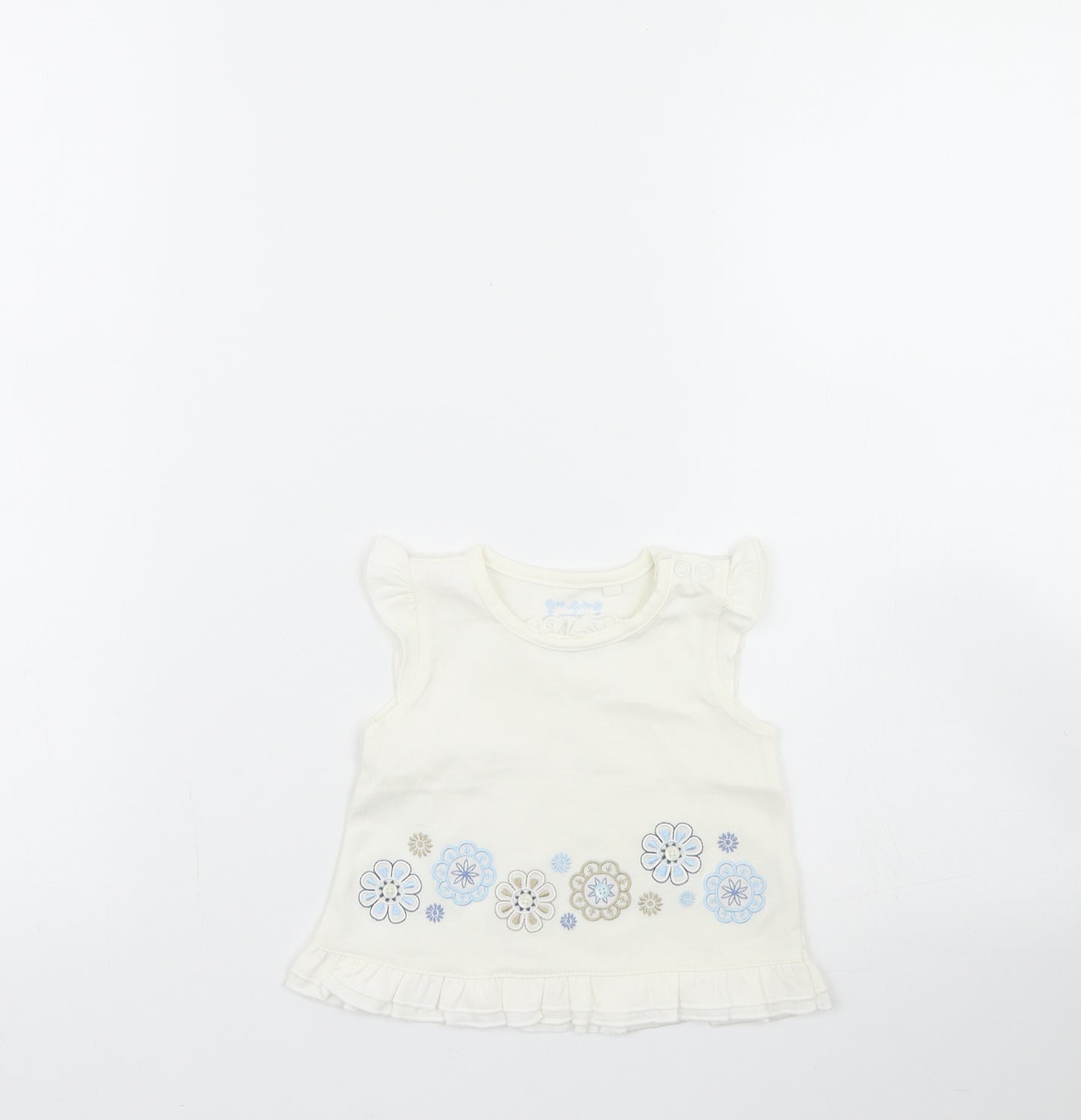 TU Girls White   Basic Blouse Size 0-3 Months