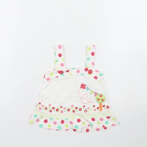 George Girls White   Basic Tank Size 0-3 Months