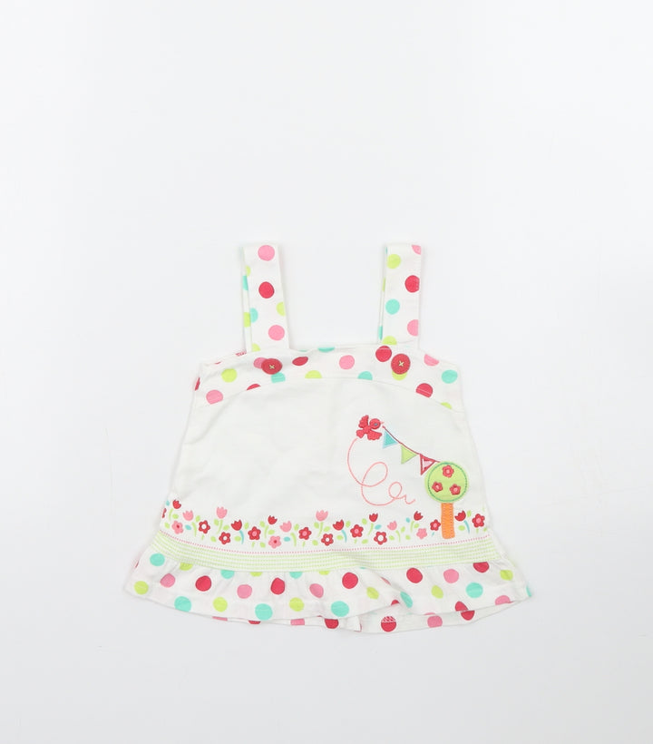 George Girls White Basic Tank Size 0-3 Months