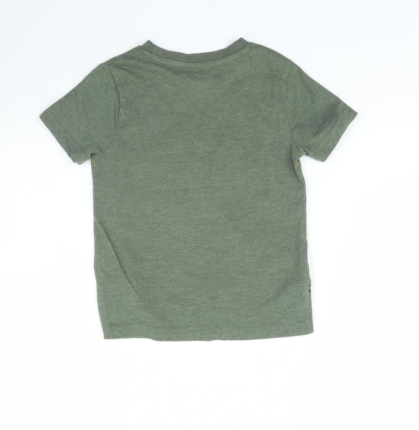 F&F Boys Green   Basic T-Shirt Size 4 Years  - DINOSAUR