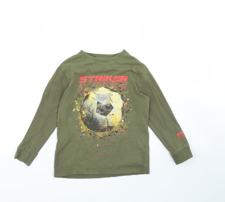 NEXT Boys Green Basic T-Shirt Size 4 Years - football