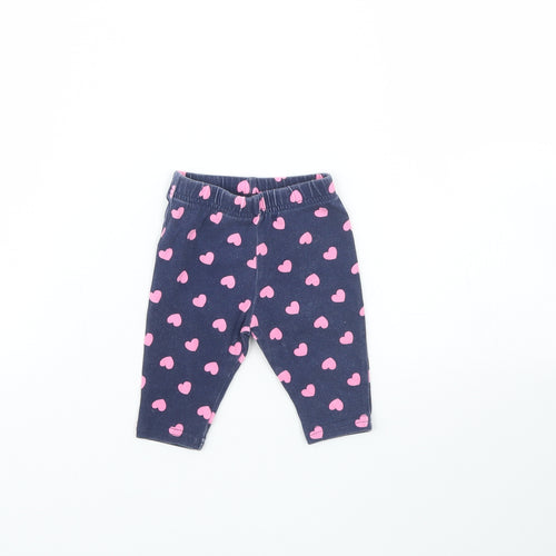 George Girls Blue Polka Dot  Capri Leggings Size 0-3 Months