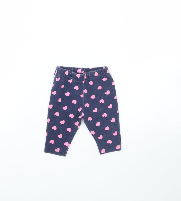 George Girls Blue Polka Dot  Capri Leggings Size 0-3 Months