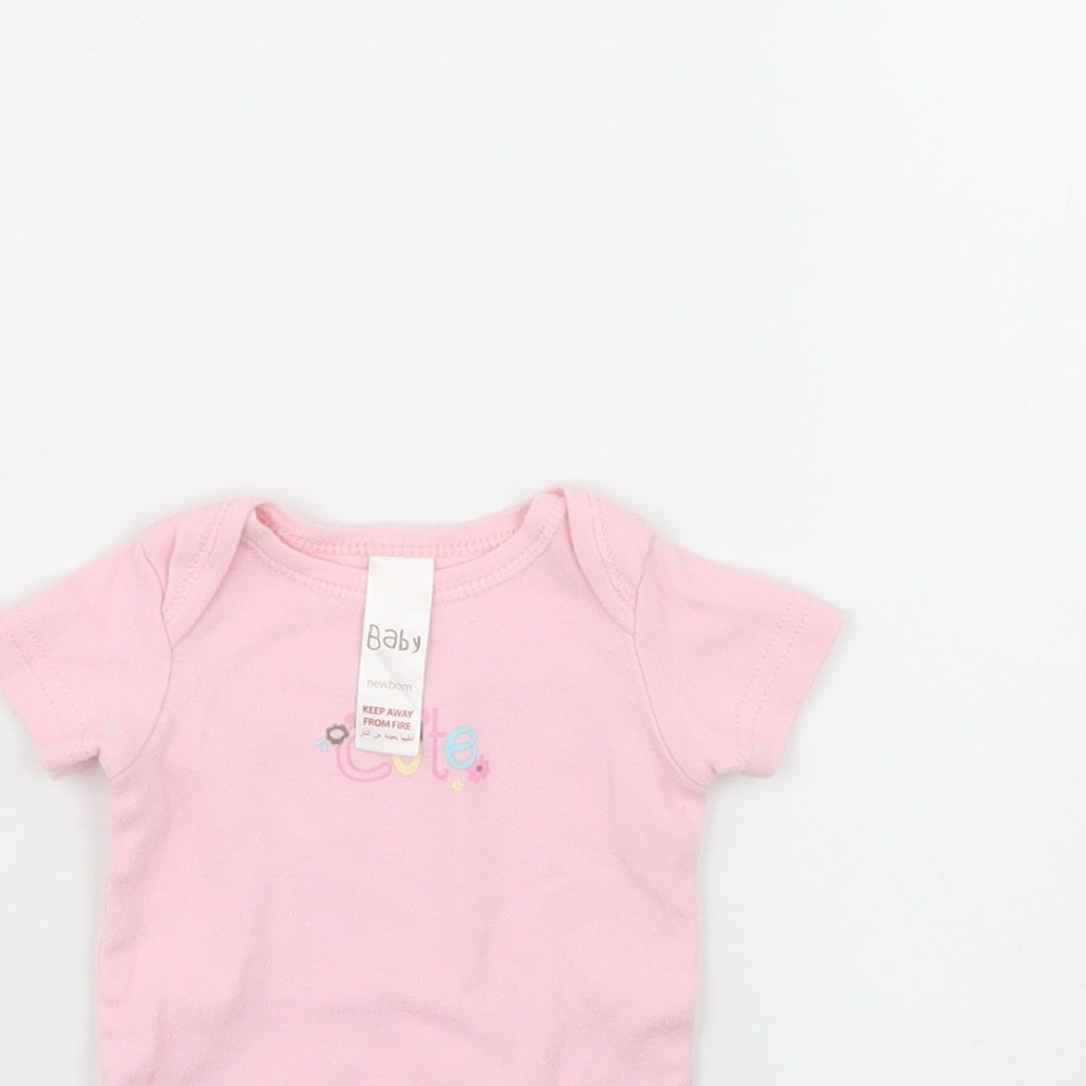 Baby Baby Pink   Babygrow One-Piece Size 0-3 Months  - New born