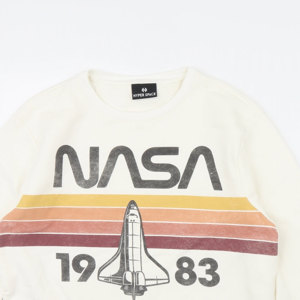Hyperspace Womens Ivory   Pullover Jumper Size M  - NASA