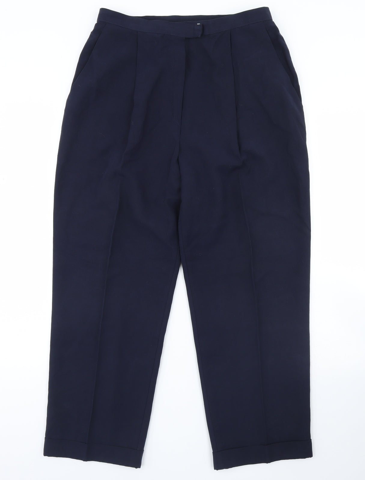 M&s Womens Blue   Trousers  Size 16 L30 in