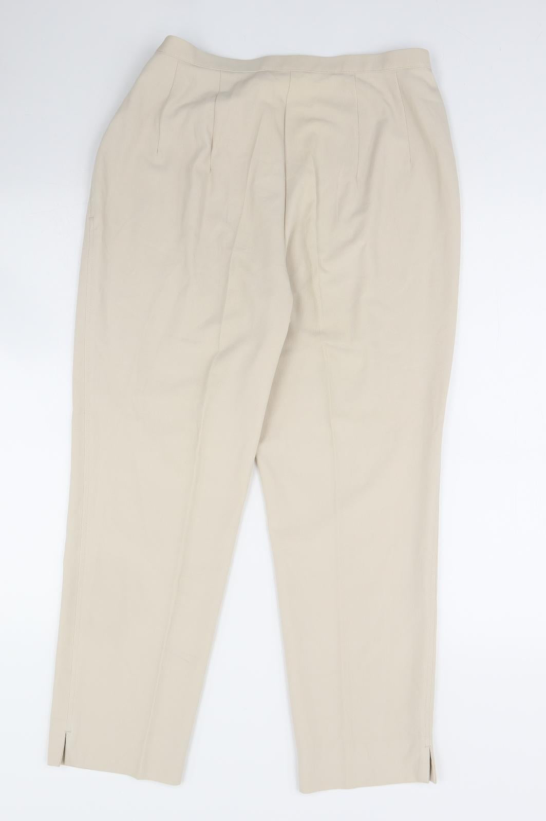 M&S Womens Beige   Trousers  Size 16 L29 in