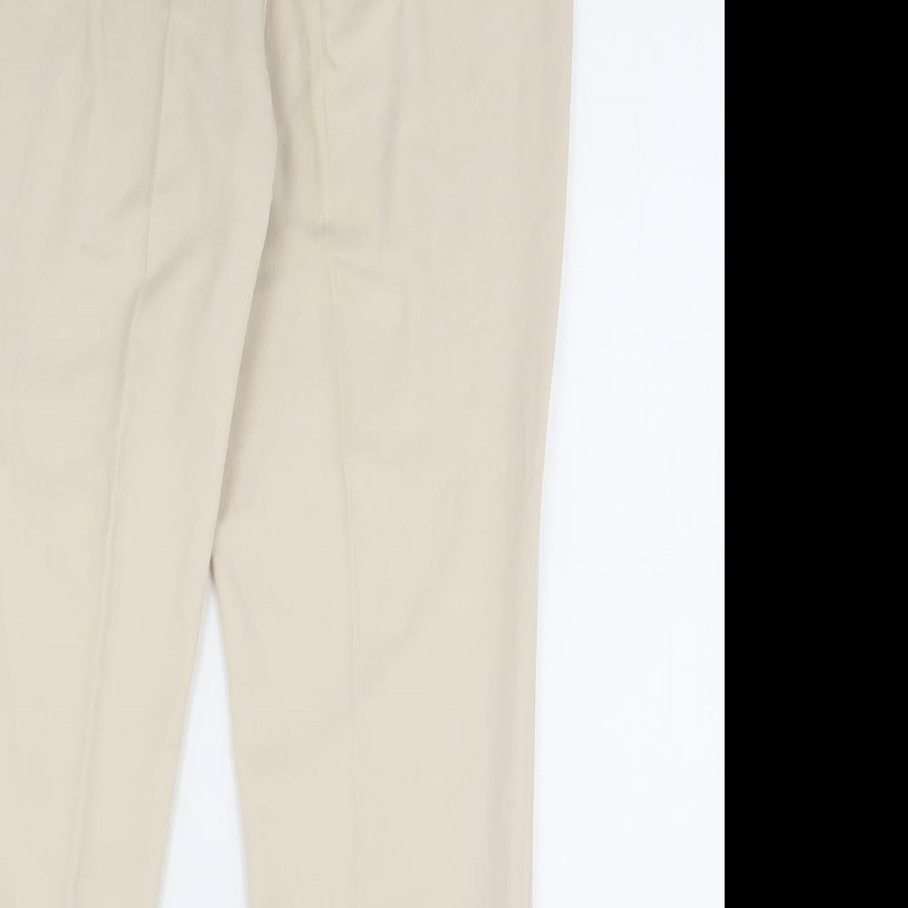 M&S Womens Beige   Trousers  Size 16 L29 in
