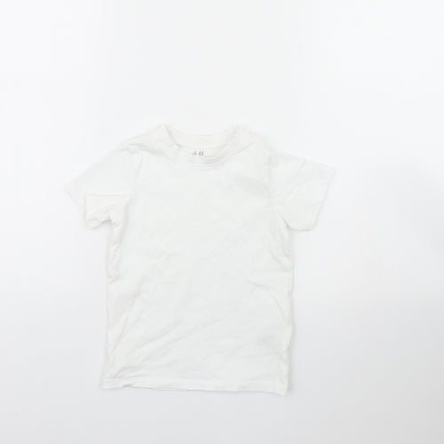 H&M Boys White   Basic T-Shirt Size 2 Years
