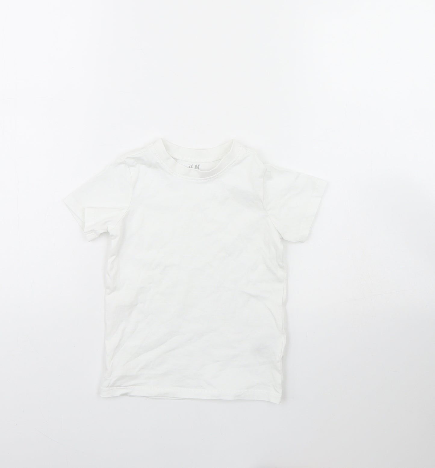 H&M Boys White   Basic T-Shirt Size 2 Years