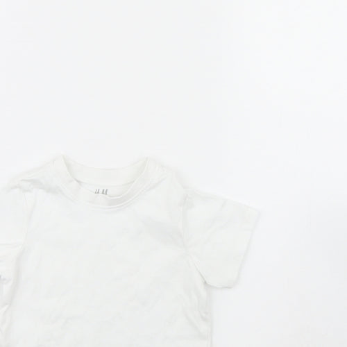 H&M Boys White   Basic T-Shirt Size 2 Years