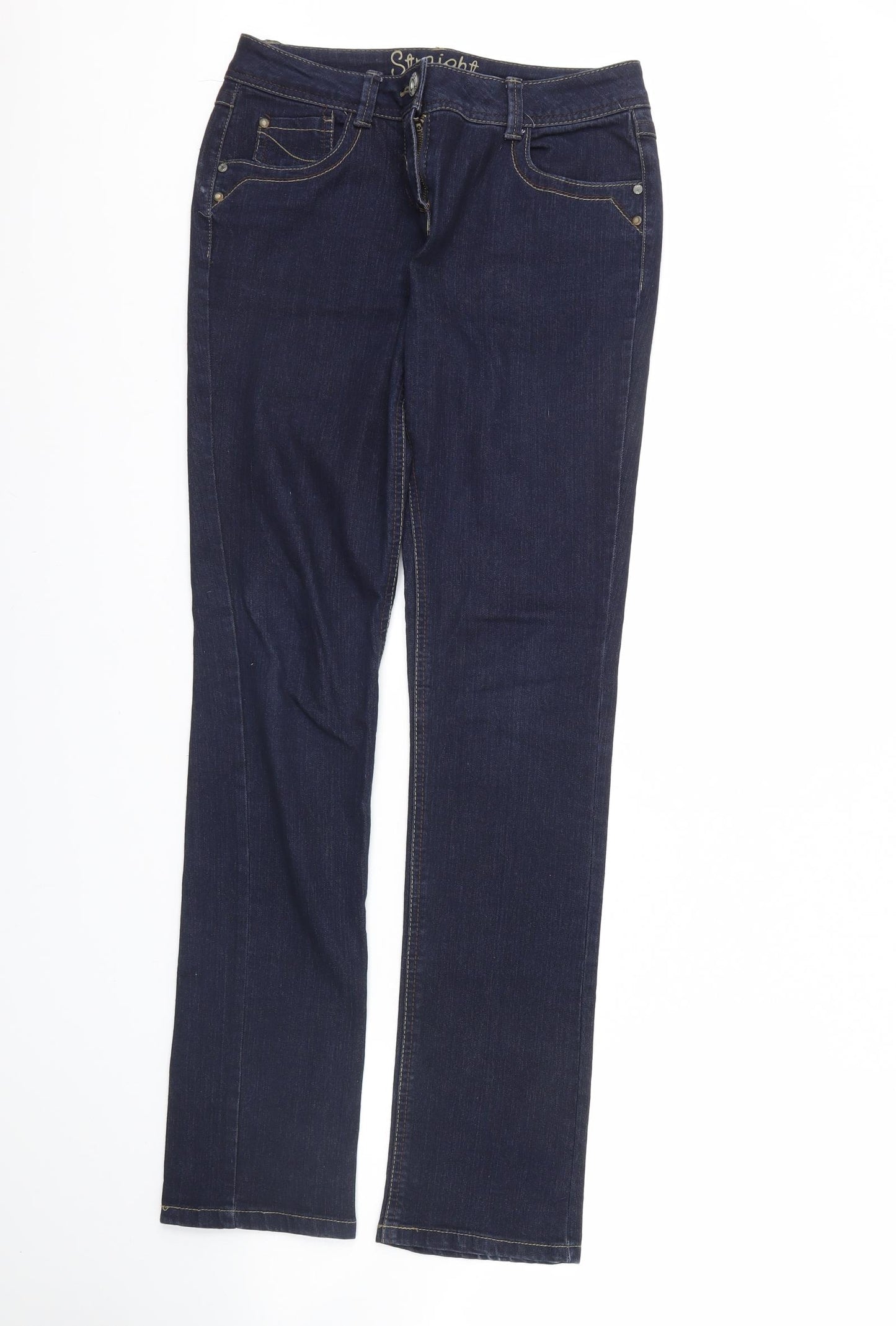 George Womens Blue  Denim Bootcut Jeans Size 12 L34 in