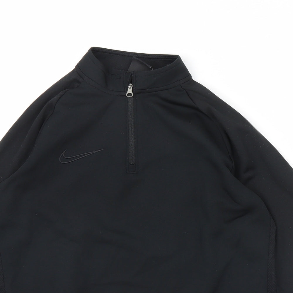 Nike Boys Black   Henley Jumper Size M