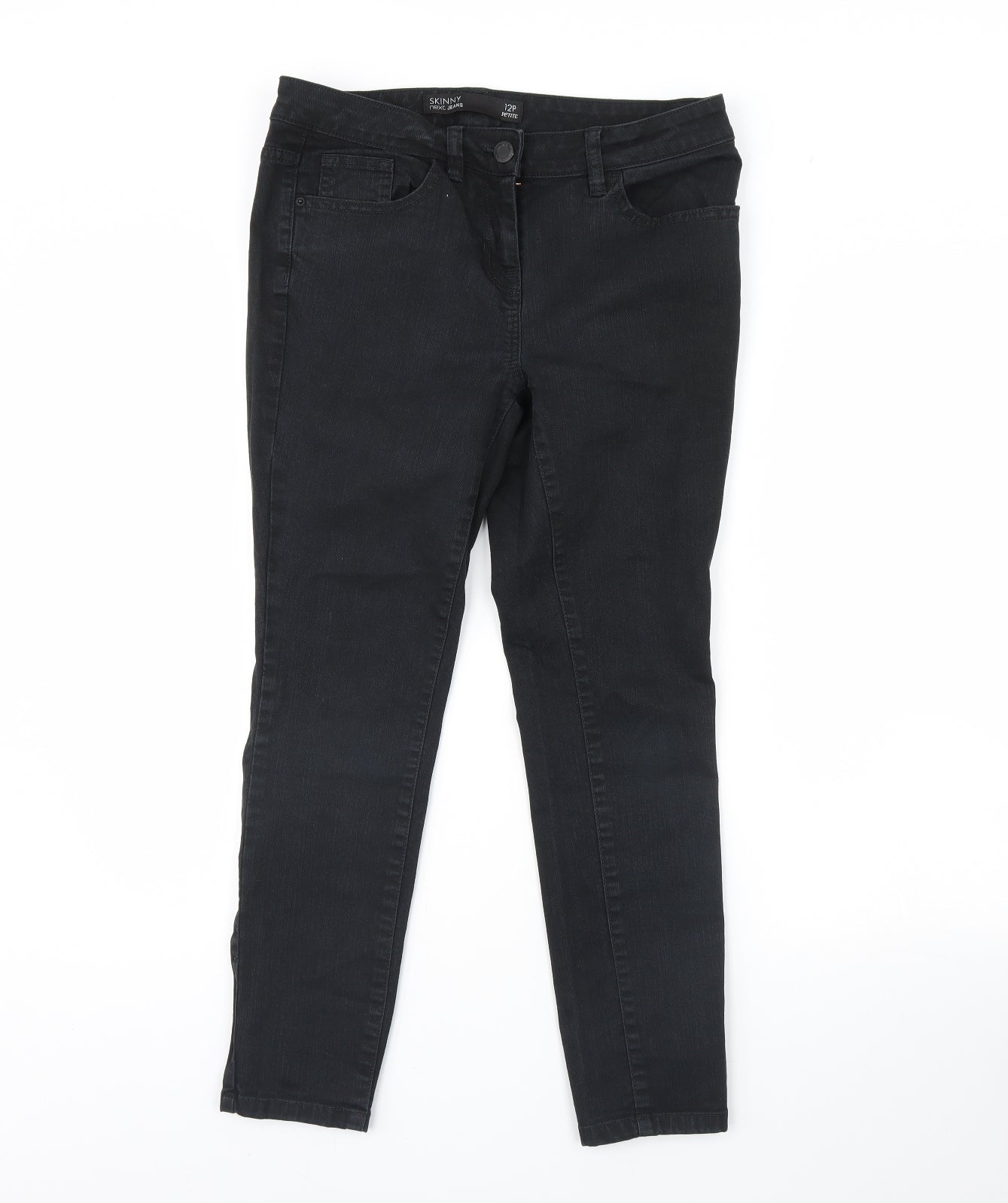 NEXT Womens Black  Denim Cropped Jeans Size 12 L26 in