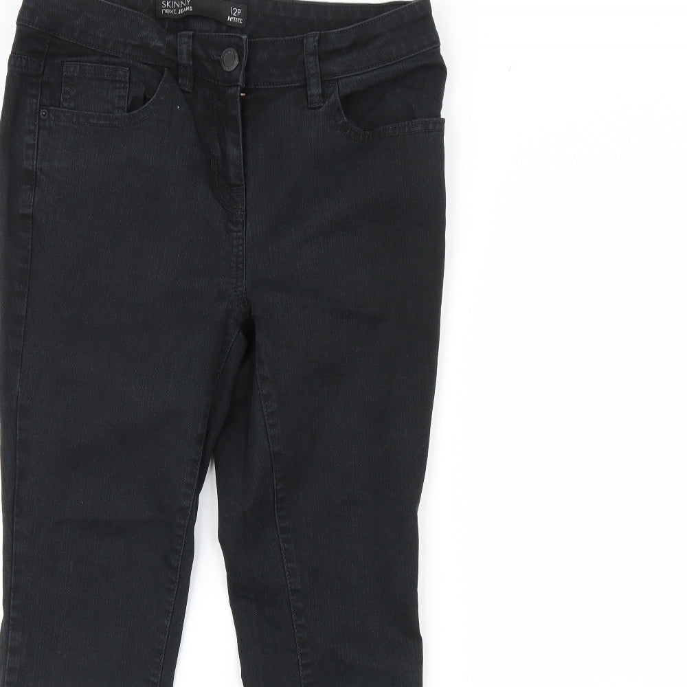 NEXT Womens Black  Denim Cropped Jeans Size 12 L26 in