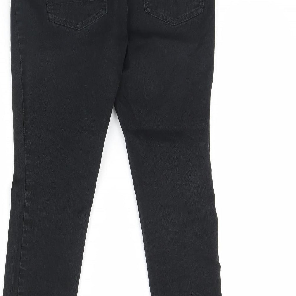 NEXT Womens Black  Denim Cropped Jeans Size 12 L26 in