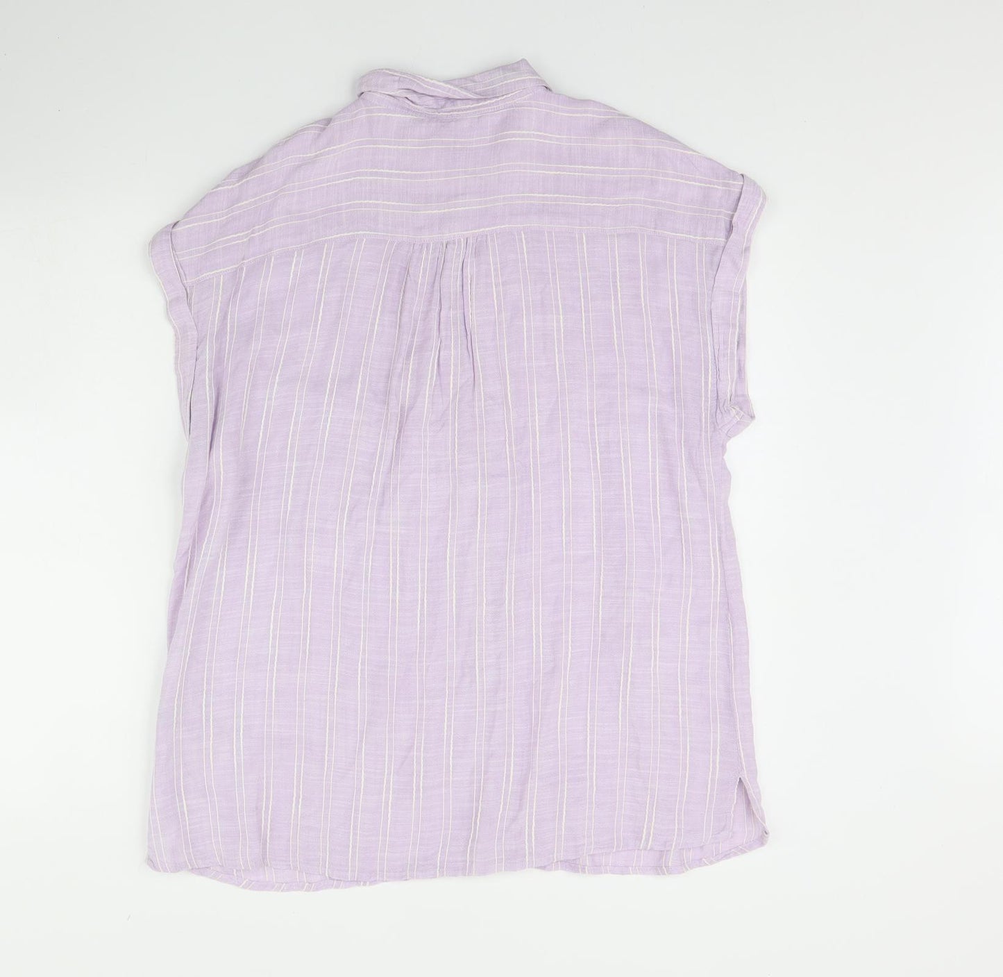 NEXT Womens Purple Striped  Basic Button-Up Size 16