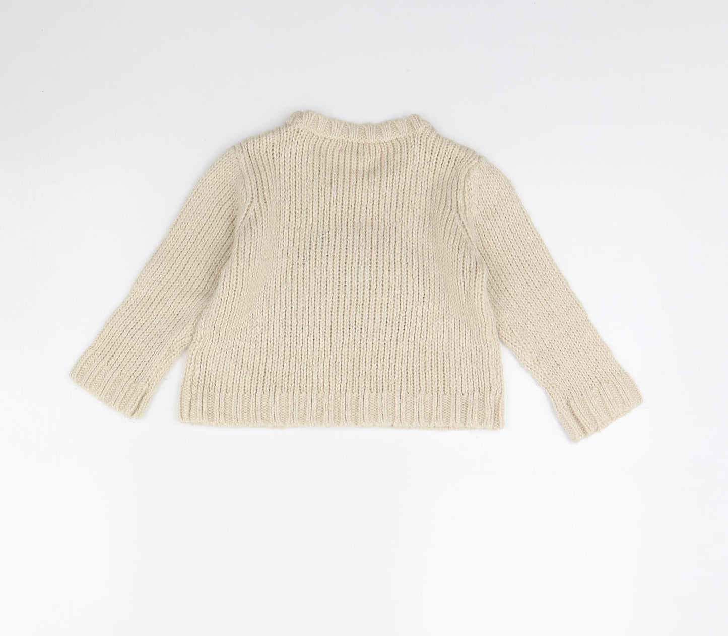 F&F Girls Beige   Pullover Jumper Size 2 Years  - Hedgehog