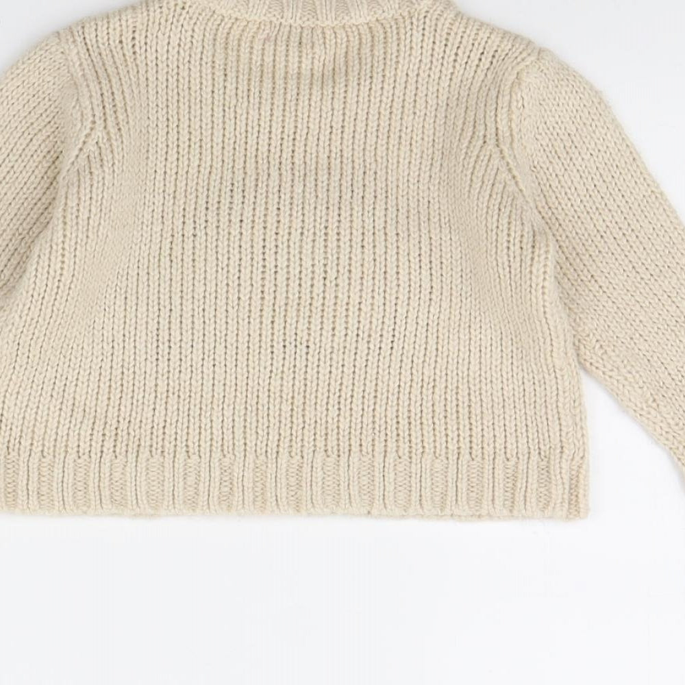 F&F Girls Beige   Pullover Jumper Size 2 Years  - Hedgehog