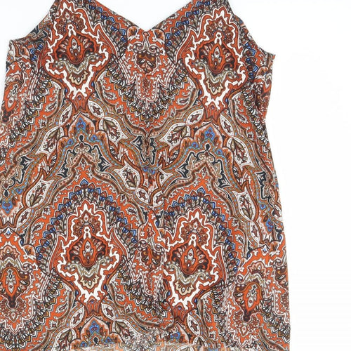 PEP & co Womens Brown Fair Isle  Basic Tank Size 12