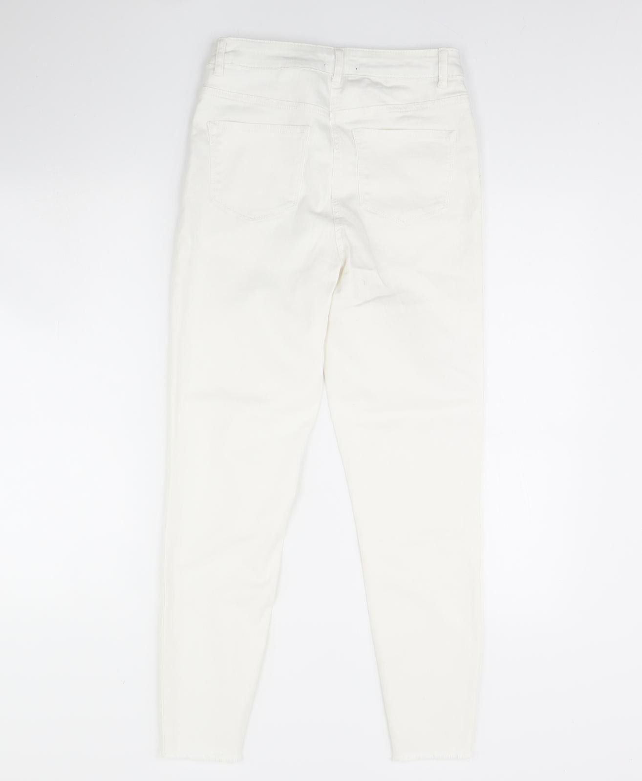 Papaya Womens White  Denim Skinny Jeans Size 10 L29 in
