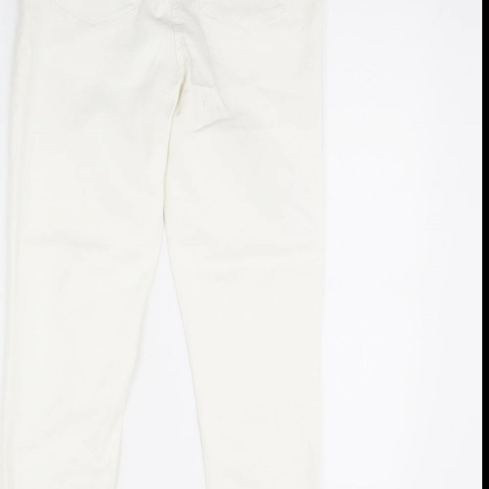 Papaya Womens White  Denim Skinny Jeans Size 10 L29 in