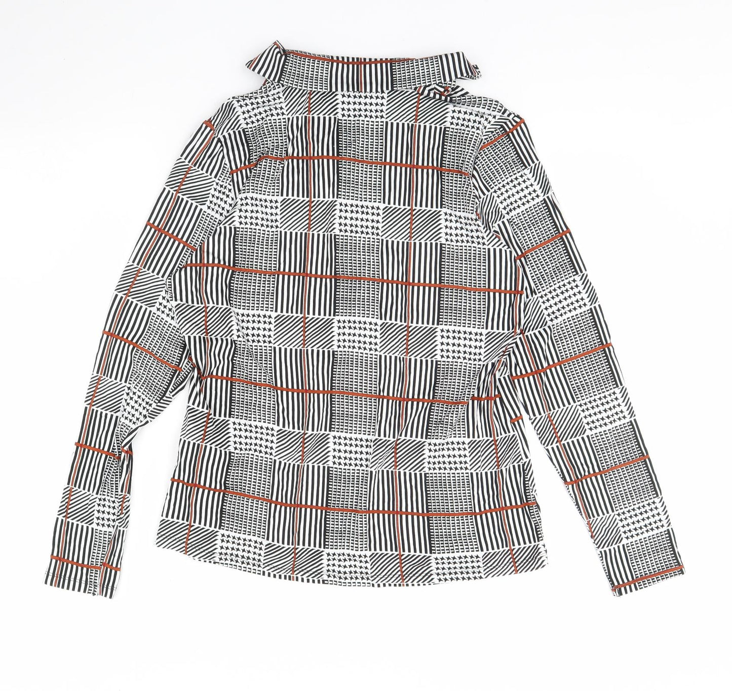 Papaya Womens Black Check  Basic Blouse Size 14