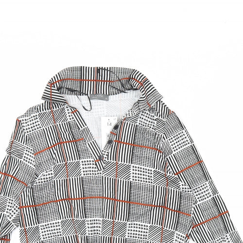 Papaya Womens Black Check  Basic Blouse Size 14