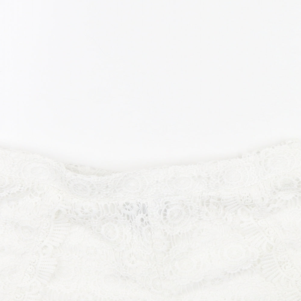 Primark Womens White   Cut-Off Shorts Size 12