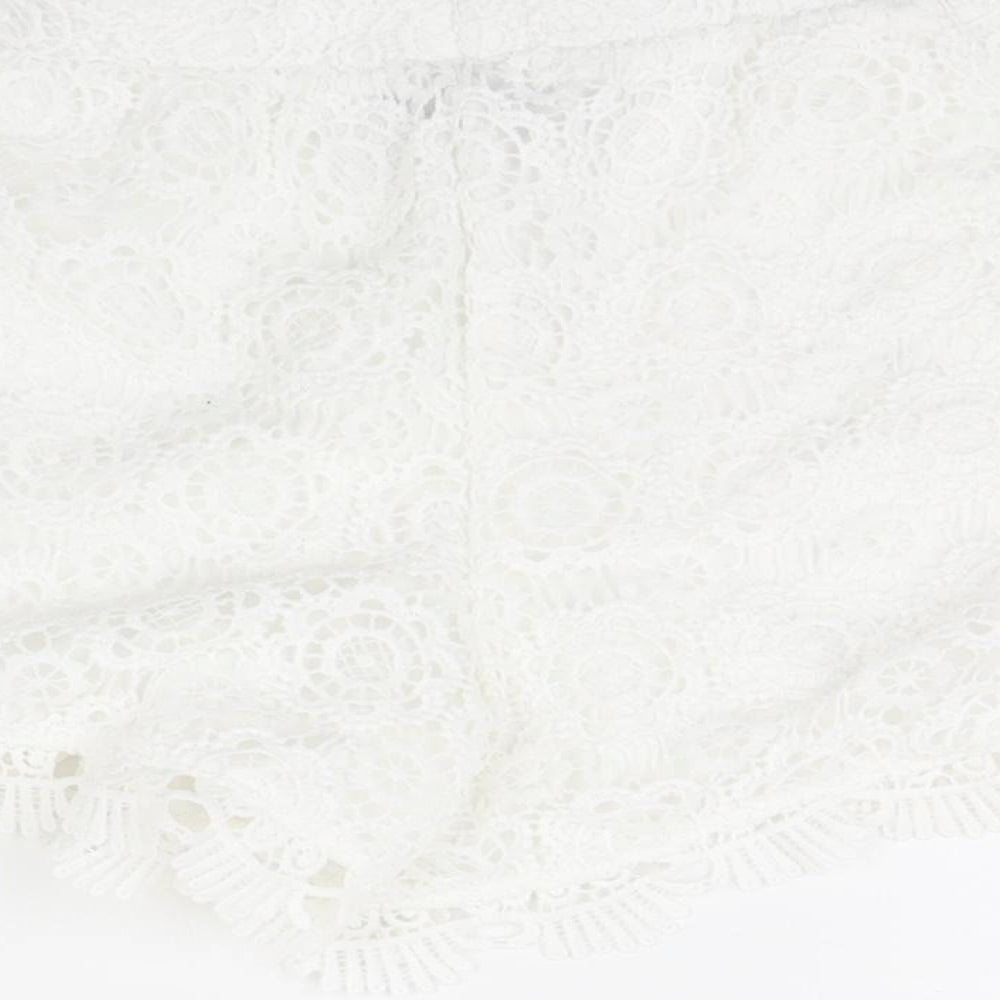 Primark Womens White   Cut-Off Shorts Size 12