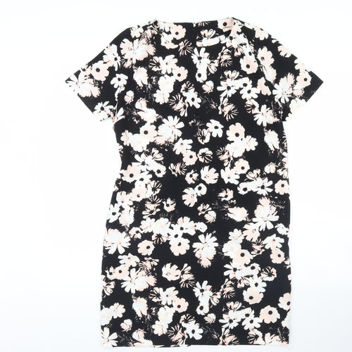 F&F Womens Black Floral  Pencil Dress  Size 14
