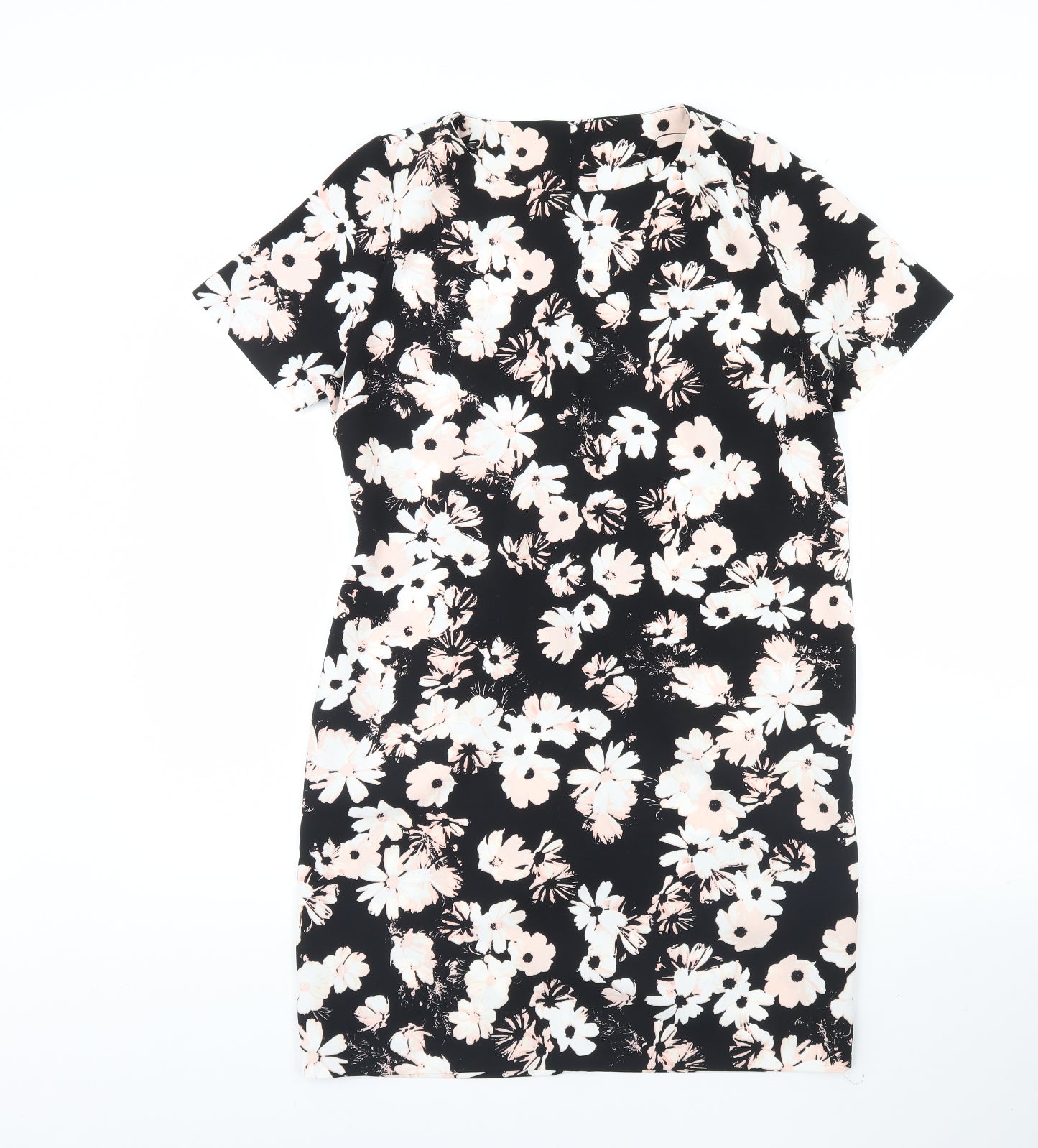 F&F Womens Black Floral  Pencil Dress  Size 14