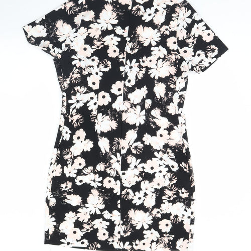 F&F Womens Black Floral  Pencil Dress  Size 14