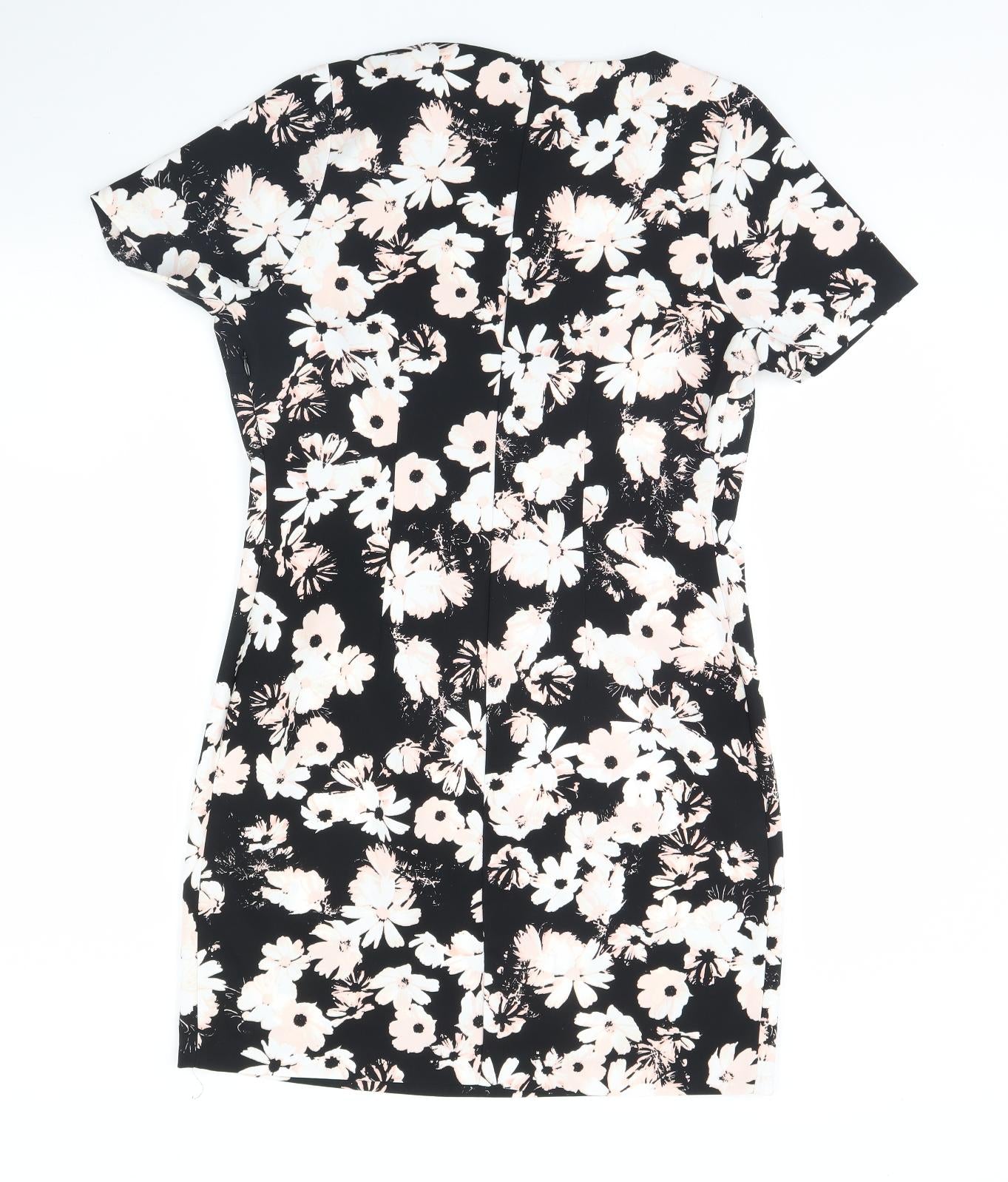 F&F Womens Black Floral  Pencil Dress  Size 14