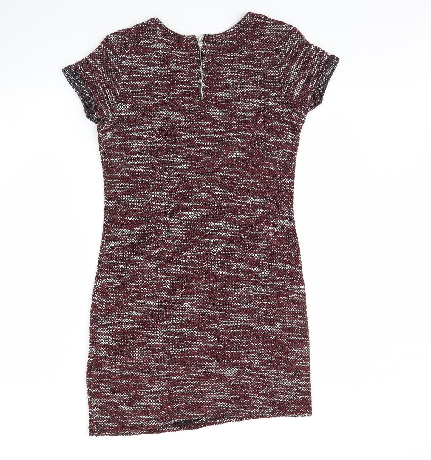 Select Womens Red Herringbone  Pencil Dress  Size 10