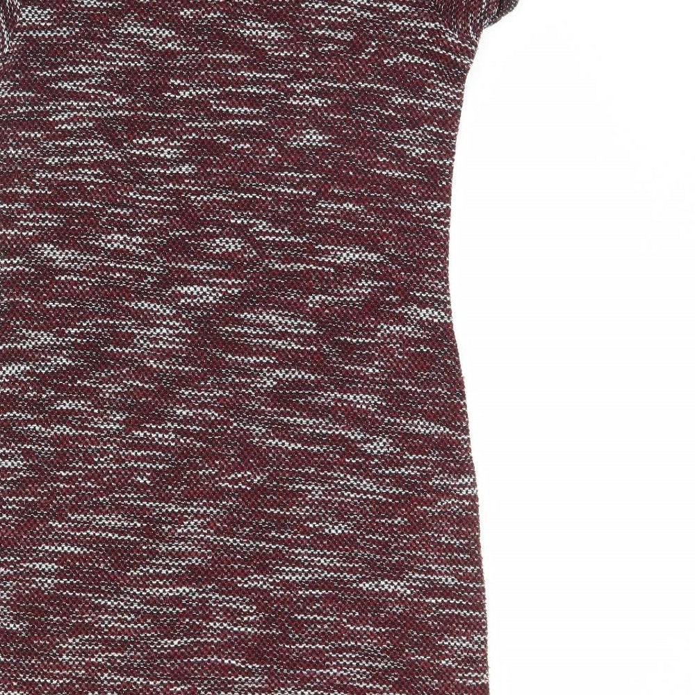 Select Womens Red Herringbone  Pencil Dress  Size 10